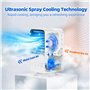 OMISOON Climatiseur Portable, Climatiseur Mobile Silencieux 4 en 1, 120° Oscillation, Refroidisseur d'air de 700 ml, 3 Vitesses,