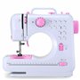 Retoo Machine À Coudre Électronique, Alimentation 230V, Mini Machine À Coudre Portable, 12 Points Différents Et Pédale, 2 Niveau