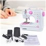 Retoo Machine À Coudre Électronique, Alimentation 230V, Mini Machine À Coudre Portable, 12 Points Différents Et Pédale, 2 Niveau