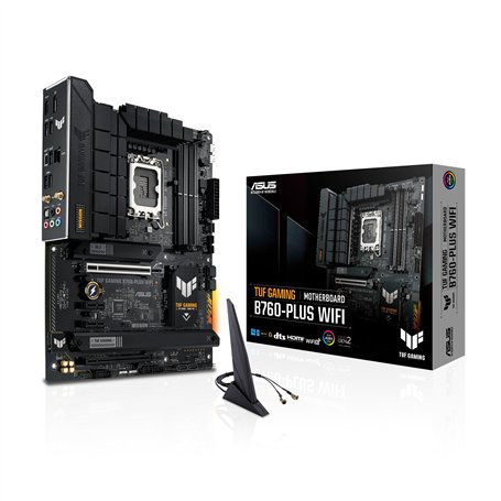 ASUS TUF Gaming B760-PLUS Carte mère LGA 1700 ATX avec PCIe 5.0, 3 emplacements PCIe 4.0 M.2, DDR5, 2,5 Go LAN, USB 3.2 Gen 2 Ty
