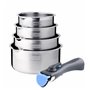 Arthur Martin - Batterie de cuisine inox 5 pcs - AM7457 AVEC MANCHE AMOVIBLE