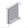 FMD Möbel BELM 7 Miroir de Garde-Robe rectangulaire avec étagère en Bois Blanc Brillant
