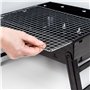 Barbecue portable rectangulaire pliable noir 50x30x23 cm Aktive