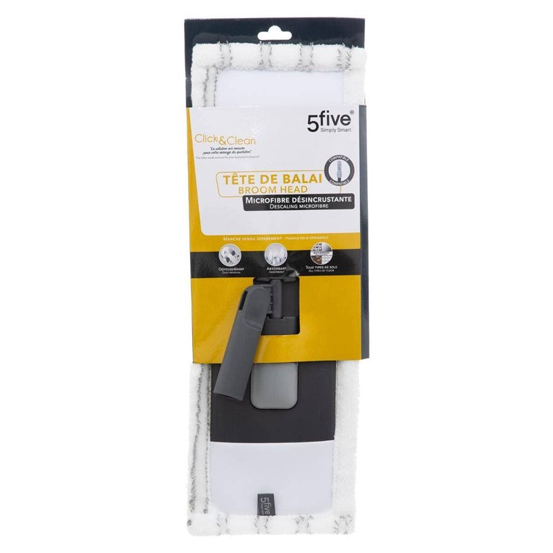 Image secondaire de 5 five simply smart Tête de Balai Microfibre Gris Click & Clean
