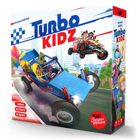 Scorpion Masqué Turbo Kidz | FR | Jeu Familial | 7 Ans et + | 2 à 6 Joueurs | 15 Minutes - Jeu de société- Jeu d'ambiance - idéa