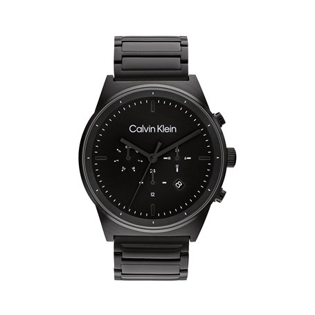 Calvin Klein Montre Analogique Multifunction à Quartz pour Homme avec Bracelet en Acier Inoxydable Noir - 25200295