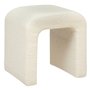 Atmosphera - Pouf Sevi en Bouclette 41x35cm Blanc