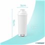 Wessper Aqua Lunga Lot de 4 filtres à eau pour machine à café automatique Delonghi DLSC002, SER3017 & 5513292811 – Compatible av