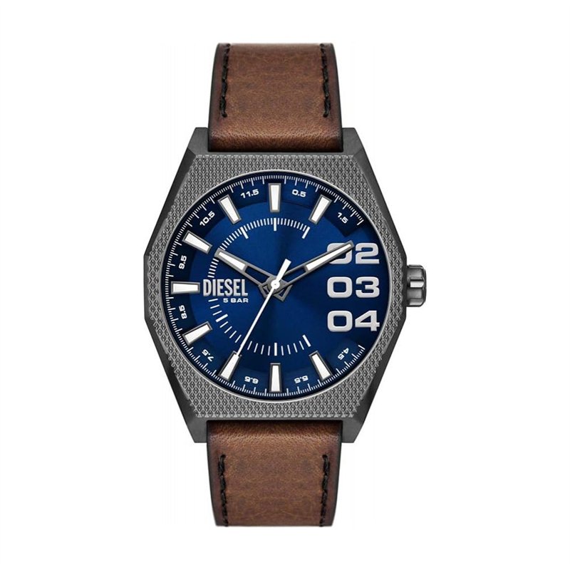 Diesel Montre Scraper à trois aiguilles, en acier inoxydable, couleur gris acier, pour homme, DZ2189