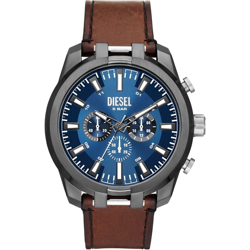 Image secondaire de Diesel Chief Series Montre pour Homme, Mouvement chronographe avec Bracelet en Silicone, Acier Inoxydable ou Cuir