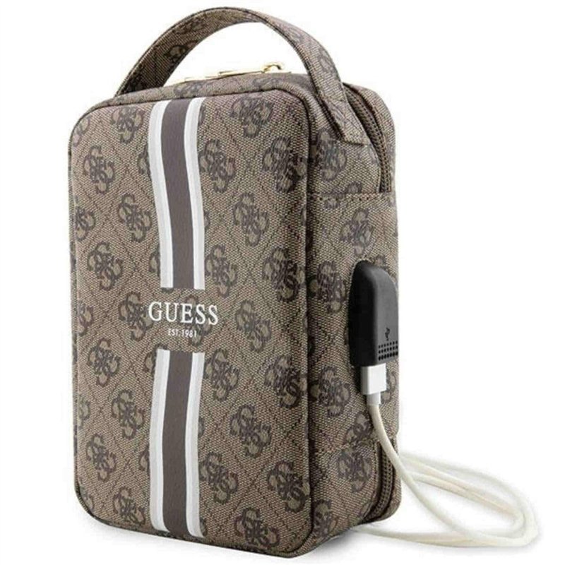 Image secondaire de Guess Sac GUHBP4RPSW Organiseur Marron 4G Imprimé Rayures, Marron, Support pour Sac à Main