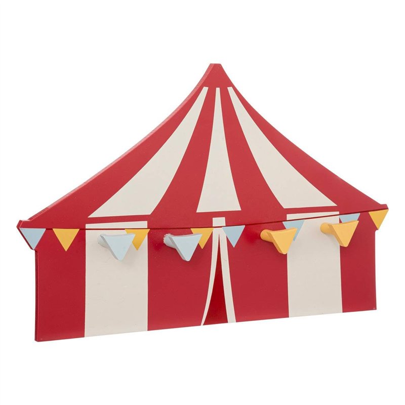 Atmosphera - Patère Circus en Bois H25cm Rouge