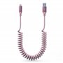 Câble Lighning iPhone Spirale Aple Carplay Cable [Certifié Aple MFi] Câble iPhone Voiture Carplay Court avec Synchronisation de 