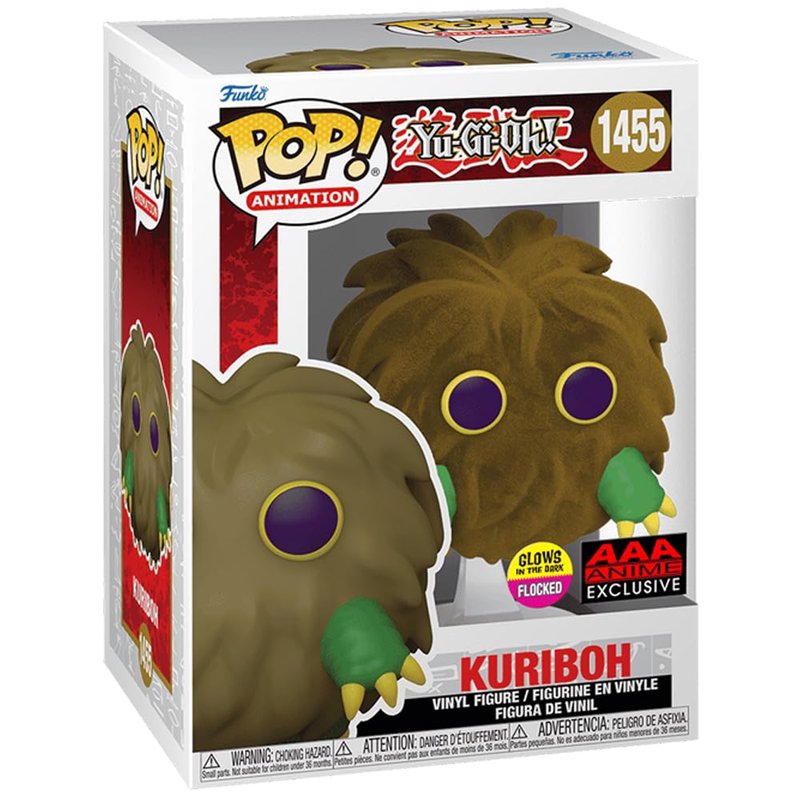 Funko Pop YU Gi Oh Kuriboh Flocked #1455 – Yugioh Figurine Pop Exclusive Edition - Brille dans Le Noir