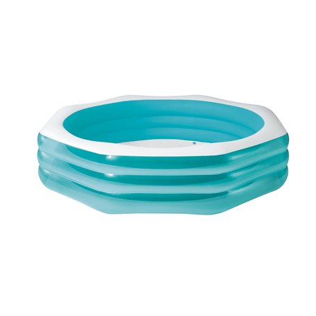INTEX Piscine familiale octogonale gonflable 58492EP Swim Center - Capacité : 254 x 254 x 55,9 cm - Bleu