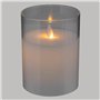 Atmosphera - Bougie LED Sena en verre D7,5cm