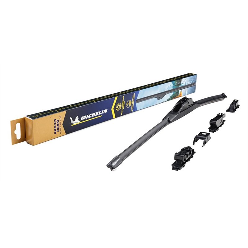 Michelin 350MM Radius Premium Balai d'essuie-glace pour l'avant avec un Design Courbé sans Cadre | 1 Balai d'essuie-glace, Noir