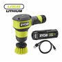 RYOBI Brosse 4V USB Lithium 2 vitesses Idéal pour nettoyer facilement les éviers, les cabines de douche - Livrée avec 1 brosse m