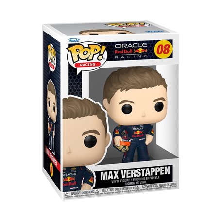 Funko Pop! Racing: Racing - Max Verstappen with Helmet - Red Bull Racing - Figurine en Vinyle à Collectionner - Idée de Cadeau -
