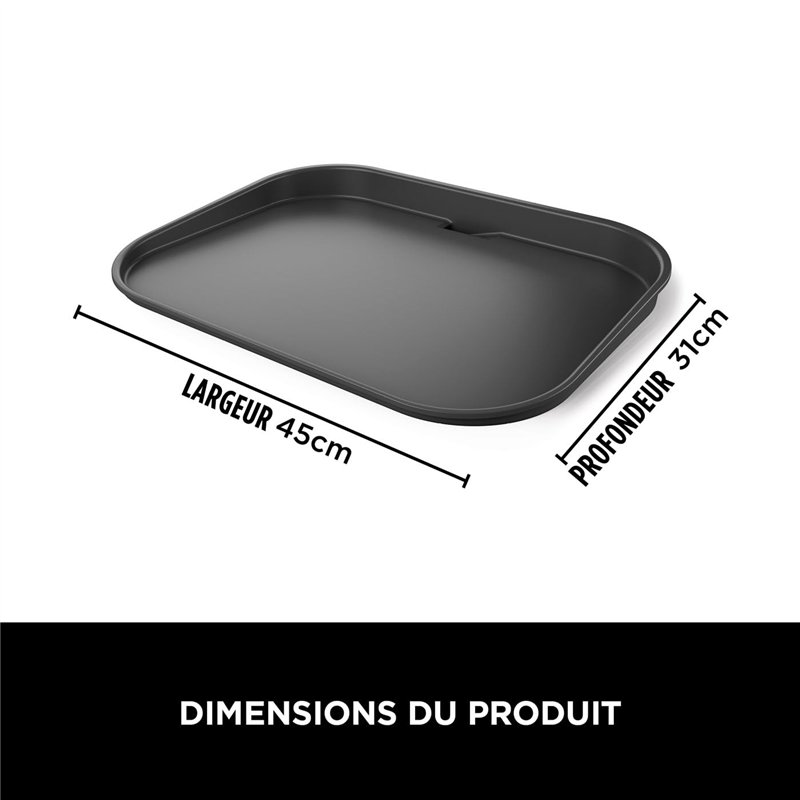 Image secondaire de Ninja Woodfire Plancha XL, plaque à rainures plate non adhésive, accessoire officiel Ninja, compatible avec les barbecues électr