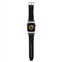 KARL LAGERFELD KLAWMSAKLHPK Bracelet de montre pour Apple Watch 38/40/41 mm Noir Monogramme Saffiano, Simili cuir