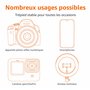 Amazon Basics Trépied pour iPhones extensible jusqu’à 162 cm avec fonctions perche à selfie et trépied, noir