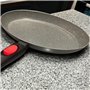 Nice Cooker Poêle à Poisson Ovale - Roc-Tec®. *38 cm* Vraies particules de Pierre. Antiadhésif - Tous Feux dont Induction + Four