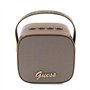 CG MOBILE Guess Haut-Parleur sans Fil avec poignée en Cuir PU 4G Script Logo, Bluetooth Version 5.3, 4 Heures de Lecture, Son de
