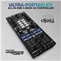Reloop Mixtour Pro - Contrôleur DJ tout-en-un ultra-portable de haute qualité à 4 platines avec interface audio
