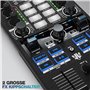 Reloop Mixtour Pro - Contrôleur DJ tout-en-un ultra-portable de haute qualité à 4 platines avec interface audio