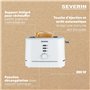 SEVERIN Grille-pain automatique 850 W, Toaster compact 2 fentes jusqu'à 2 tranches, Grille-pain électrique avec réglage du degré