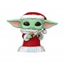 Funko Pop! Star Wars: Mando Holiday - Grogu (The Child, Baby Yoda) - The Mandalorian - Figurine en Vinyle à Collectionner - Idée