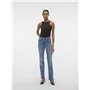 VERO MODA Jean Coupe Droite VMFLASH Taille Moyenne Straight Fit Jeans Medium Blue Denim XL 32 Medium Blue Denim XL / L32