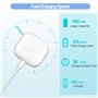 USB-C Boîtier de Charge Compatible avec Air pod 3rd Génération, Remplacement Original de Type-C Boîtier Recharge sans Fil,Étui d