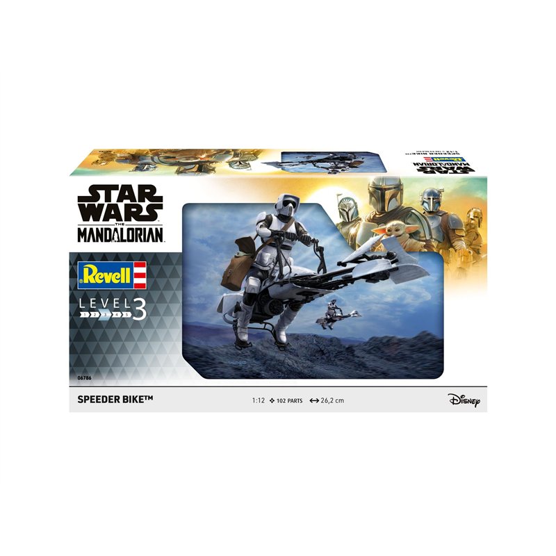 Image secondaire de Revell 06786 Speeder Bike : The Mandalorian Maquette en plastique non construit/non peinte à l'échelle 1/12, blanc