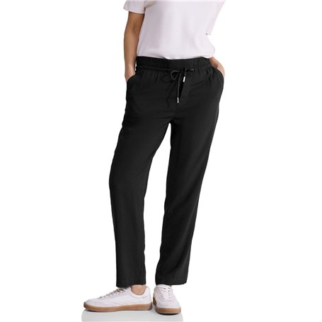 STREET ONE A377201 Pantalon en Viscose, Noir, 40W x 28L Femme