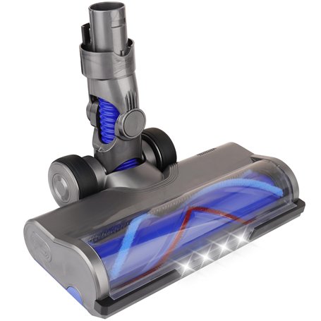 Tête de rechange pour aspirateur sans fil Dyson V6, DC58, DC59, DC61, DC62, DC74, turbine en forme de V avec phares pour sols du