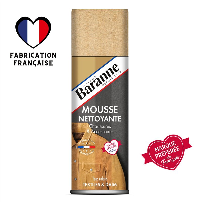 Image secondaire de Baranne - Mousse Nettoyante | Tous Coloris, Textiles & Daims | Chaussures, Sacs, Vêtements | Entretien Maroquinerie | 200ml