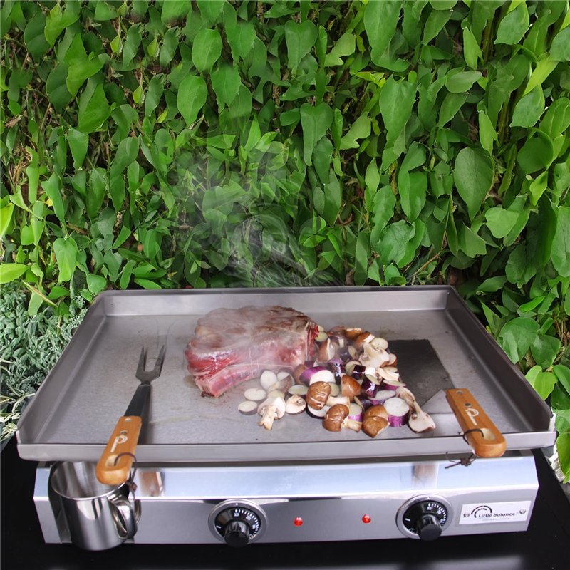 Image secondaire de LITTLE BALANCE 8679 Amplitude 60-40, Plancha électrique semi professionnelle, 2 zones de cuisson indépendantes, 3000 W, Fabricat
