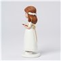 Mopec Y60 Figurine pour gâteau Communion Fille Robe Blanche et Bible 13 cm, Multicolore, Normale