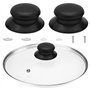 Lot de 2 boutons de rechange faciles à installer pour couvercle de casserole, couvercle de casserole, boutons de couvercle de ca