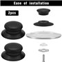 Lot de 2 boutons de rechange faciles à installer pour couvercle de casserole, couvercle de casserole, boutons de couvercle de ca