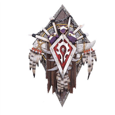 Nemesis Now World of Warcraft Horde Plaque murale 30 cm, résine, rouge, produit officiel World of Warcraft, décoration murale de