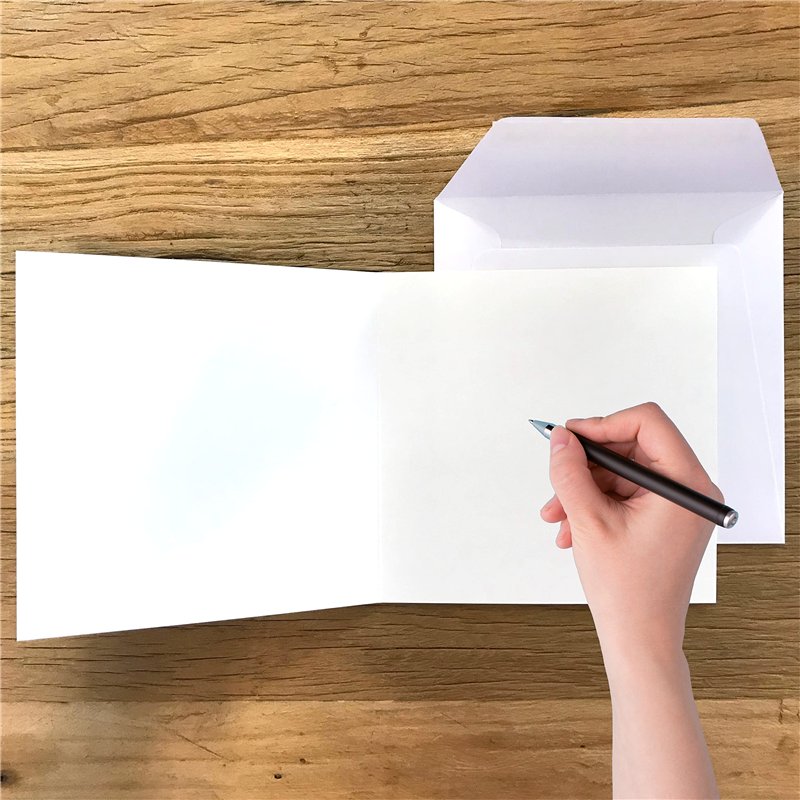 Image secondaire de 22230 Carte carrée Bon ANNIVERSAIRE Musique Tourne Disque Vinyle Noir Brillant Platine DJ - Avec Enveloppe blanche 15x15cm - Cré