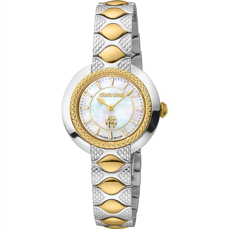 Roberto Cavalli by Franck Muller Femmes Analogique Quartz Montre avec Bracelet en Acier Inoxydable RV1L180M0051