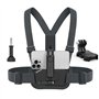 Sametop Harnais Téléphone Portable Poitrine Telephone Sangle de Support Chesty Compatible avec iPhone Samsung GoPro 13/12/11/10/