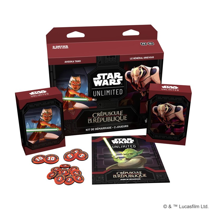 Asmodee - FFG - Star Wars : Unlimited Crépuscule de la République - Kit de démarrage 2 Joueurs - Jeu de Cartes à Collectionner -