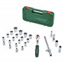 Bosch Set 25 clés à cliquet 1/2" (cliquet puissant 1/2" pour bricolage ; couple jusq. 768 Nm ; bouton verrouill; inverseur ; man