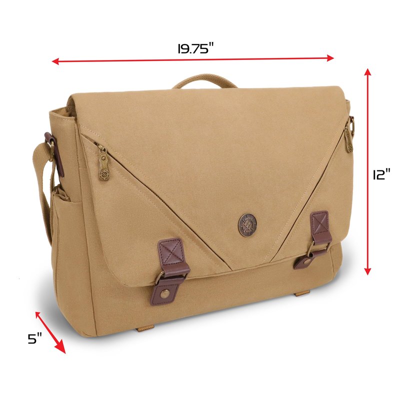 Image secondaire de ENHANCE Venture DnD Bag - Sac Messager en toile RPG Player's Essentials DND avec Accents en Cuir Végétalien Pouvant Contenir 2 à