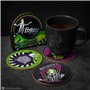 Cinereplicas Beetlejuice - Set de 4 sous-Verres Beetlejuice - 9,5cm de diamètre - Licence Officielle
